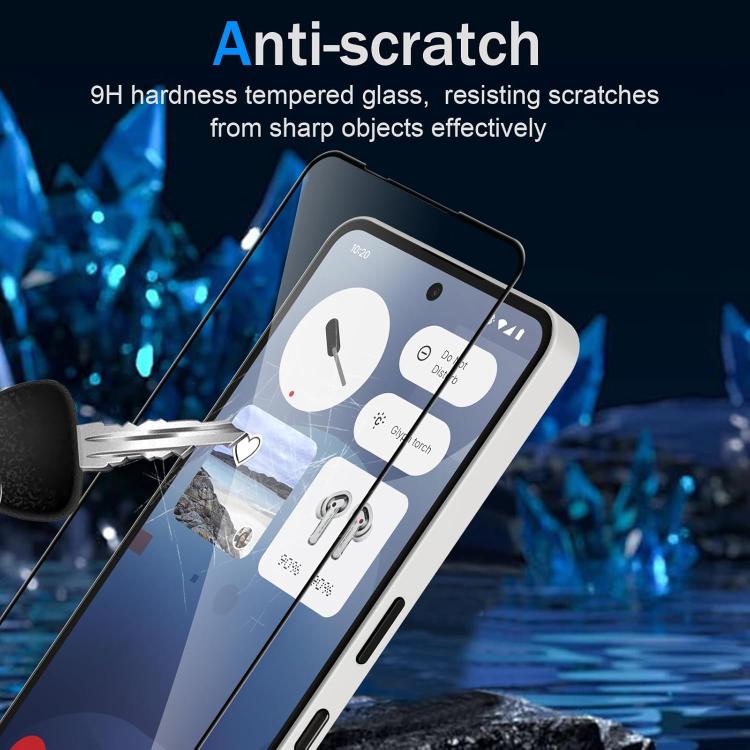 For Nothing Phone 4a Pro 25pcs High-Aluminum Full-Coverage Anti-Fingerprint Screen-Printed HD Tempered Glass Film - Image 4