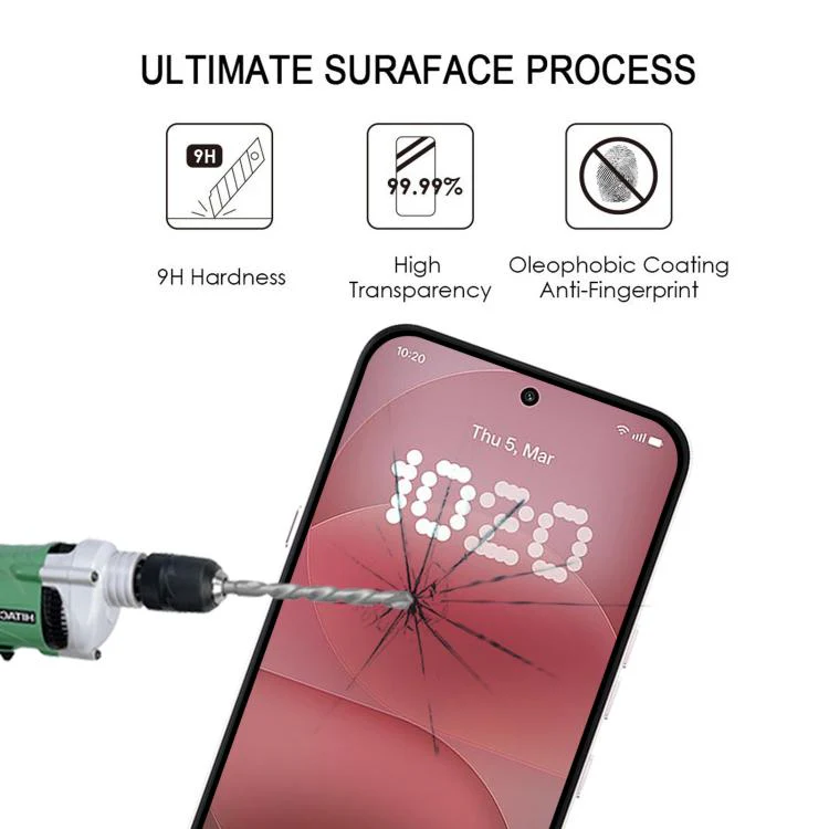 For Nothing Phone 4a Pro Full Glue Screen Tempered Glass Film, Support Fingerprint Unlocking - Image 6
