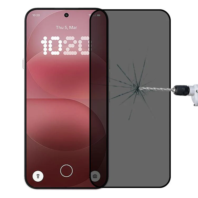For Nothing Phone 4a Pro High Transparency Full Cover Anti-spy Tempered Glass Film, Support Fingerprint Unlocking