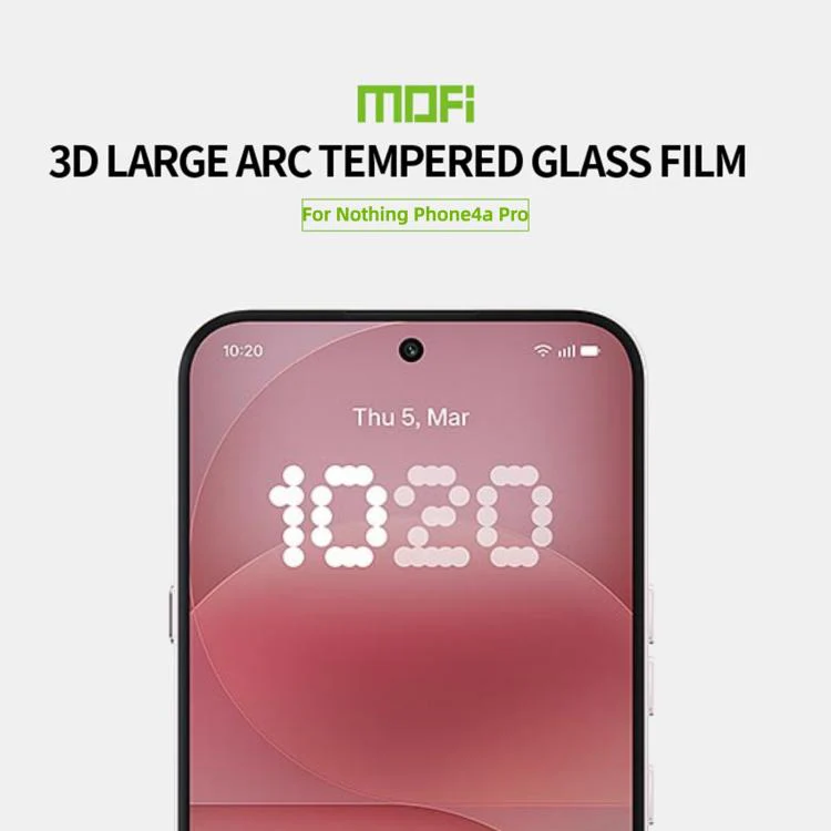 For Nothing Phone 4a Pro MOFI 9H 3D Explosion-proof Curved Screen Tempered Glass Film(Black) - Image 4