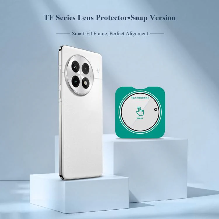 For OnePlus 13 LeReach TF Series Snap Version HD Wear-Resistant Camera Lens Glass Film(Clear with Black Frame) - Image 4
