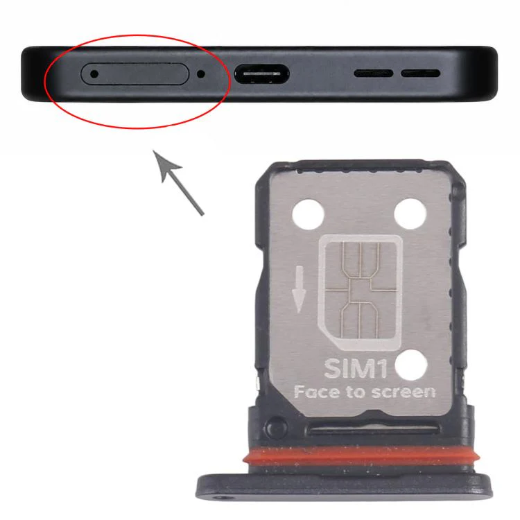 For OnePlus Ace 5 Ultra SIM Card Tray + SIM Card Tray (Black) - Image 4