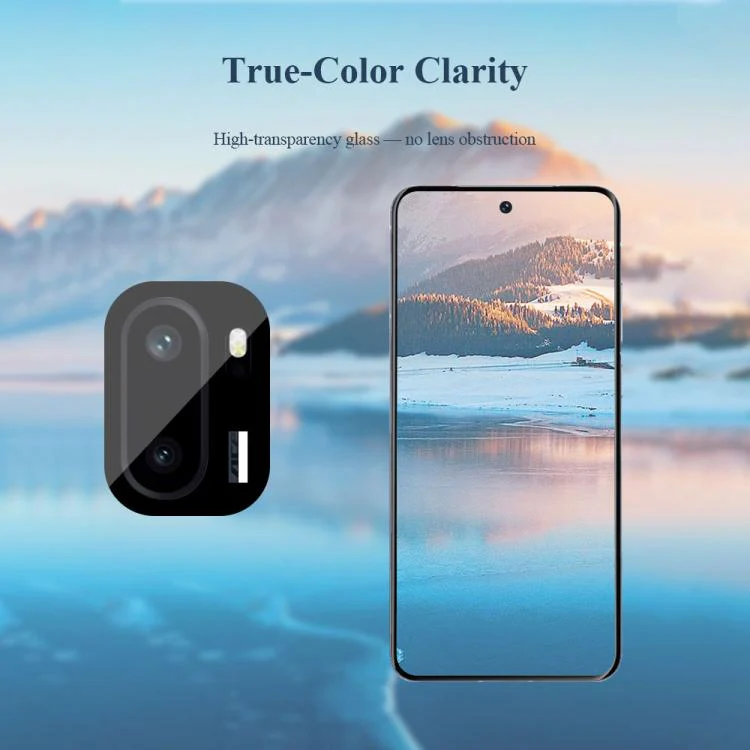 For OnePlus Ace 6 2pcs/Set LeReach TF Series Snap Version HD Wear-Resistant Camera Lens Glass Film(Black) - Image 6