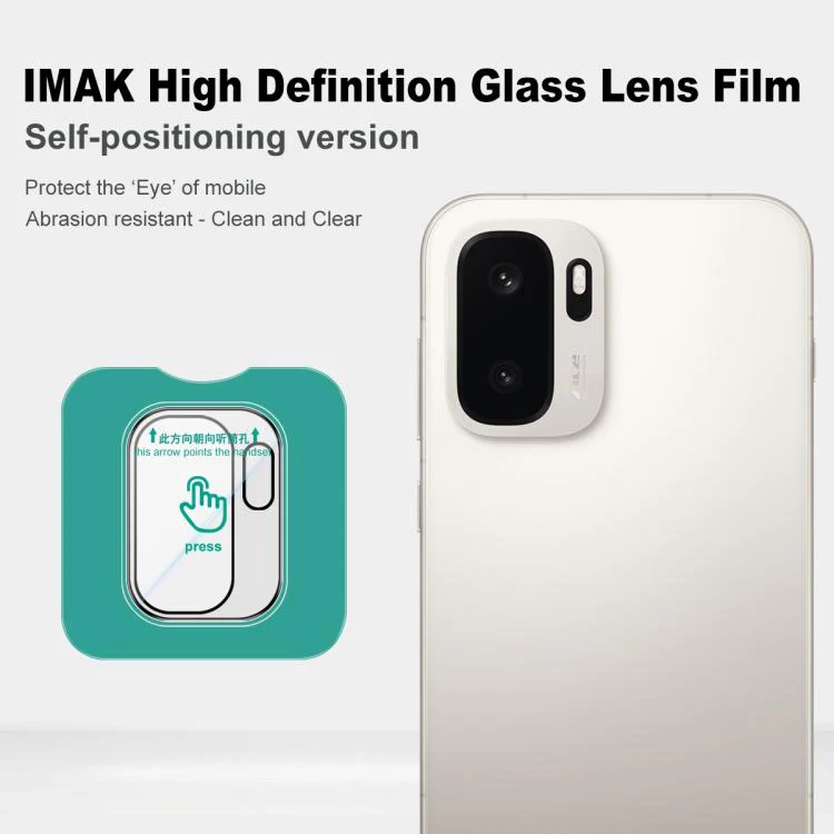 For OnePlus Ace 6 Ultra IMAK HD Glass Rear Camera Lens Film, Self-positioning Version - Image 3