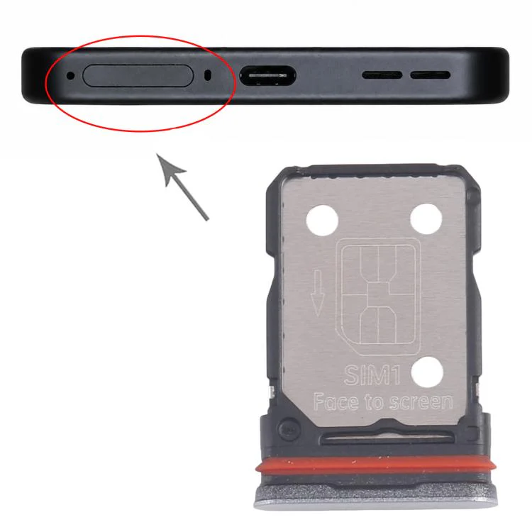 For OnePlus Turbo 6 SIM Card Tray + SIM Card Tray (Silver) - Image 4