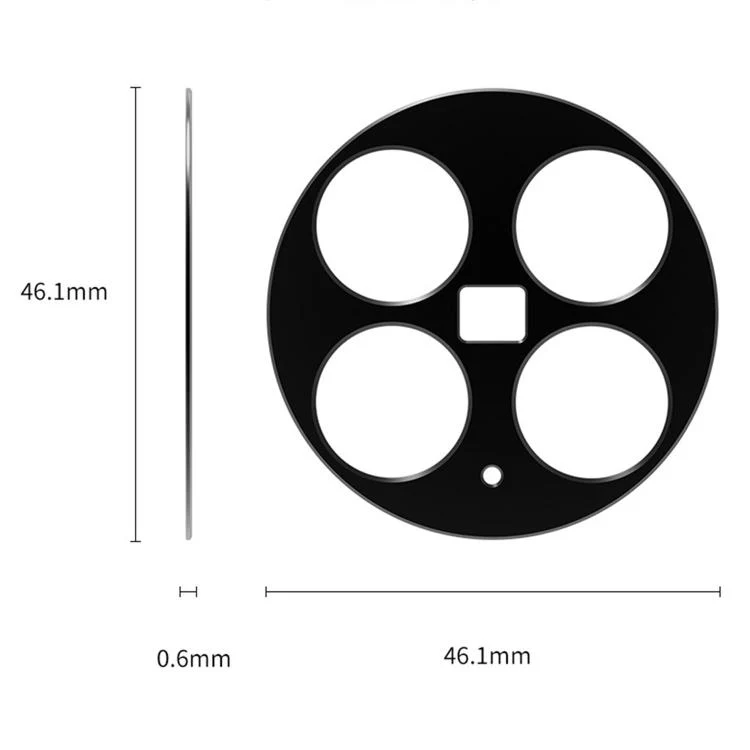For OPPO Find N6 Kalebol Black Metal Hollow Lens Protection Ring - Image 6