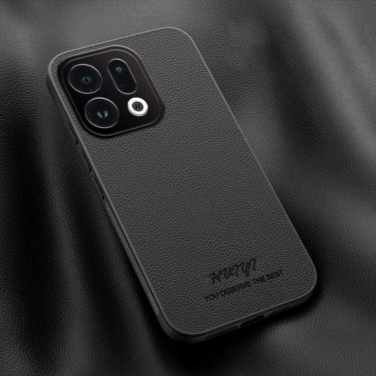For OPPO Find X9 HUIYI Leather Magnetic Phone Case(Black)