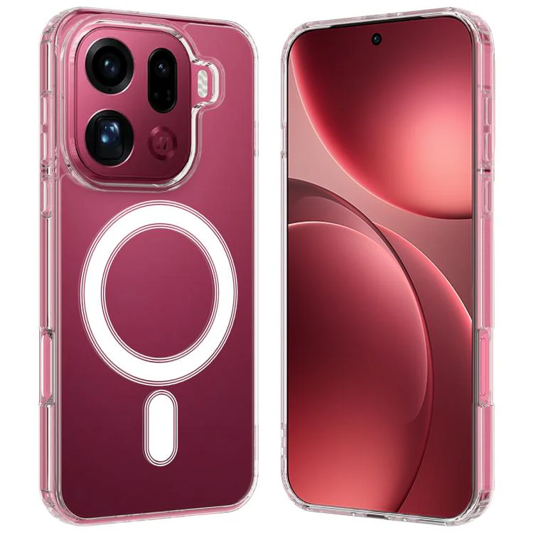 For OPPO Find X9 Pro 5G MagSafe Clear Acrylic PC Hybrid TPU Phone Case(Transparent) - Image 2