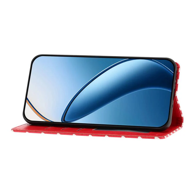 For OPPO Find X9 Pro Hearts Pattern Buckle Vegan Leather Phone Case with Strap(Red Hearts) - Image 5