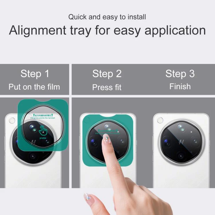 For OPPO Find X9 Ultra 5G IMAK HD Glass Rear Camera Lens Film, Self-positioning Version - Image 5