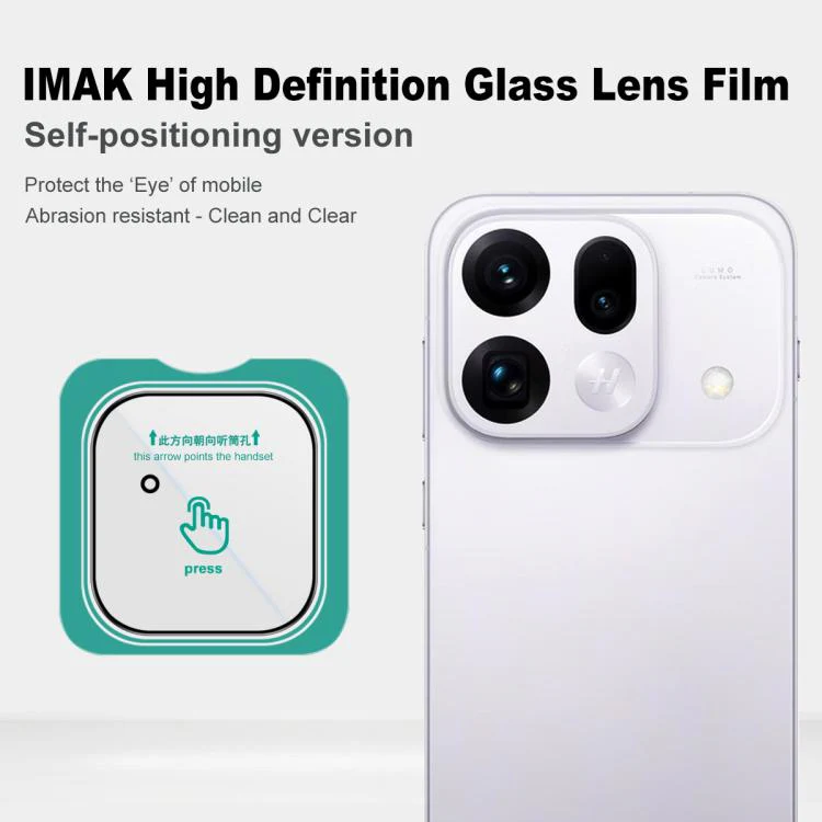 For OPPO Find X9s Pro 5G IMAK HD Glass Rear Camera Lens Film, Self-positioning Version - Image 3