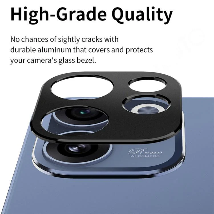 For OPPO Reno15 F / 15 FS Kalebol Black Metal Hollow Lens Protection Ring - Image 4