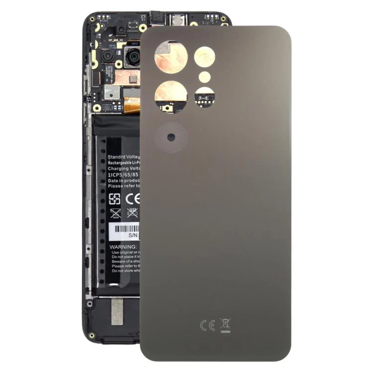 For Oukitel C2 Plastic Battery Back Cover(Black)