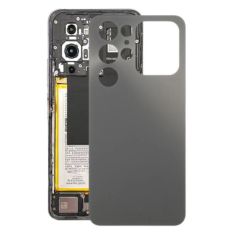 For Oukitel C68 Plus Plastic Battery Back Cover(Black)