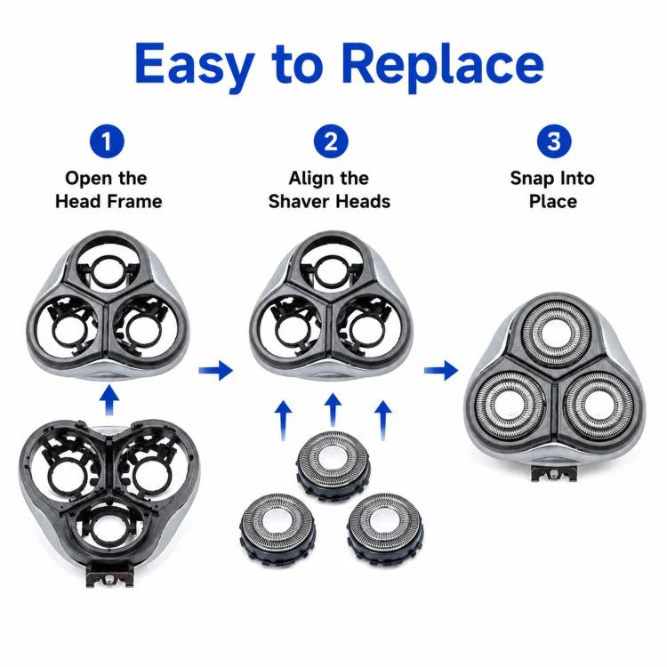For Philips HQ8140 / HQ8160 / HQ8170 Shaver Head Replacement Parts, Specification: Bracket/No Blade Head - Image 4
