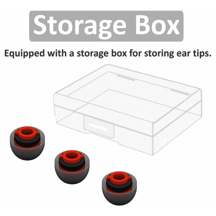 For Plantronics Voyager 5200 5220 5210 / Legend Series XDcase 3pcs / Set Replacement Silicone Ear Tips Kit, M Size(Black Red) - Image 3