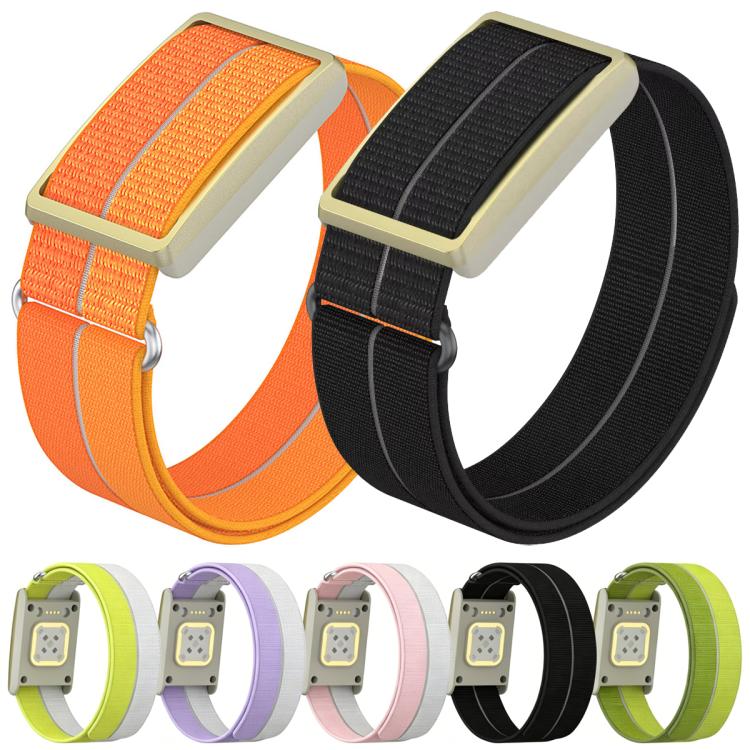 For Polar Loop xDfind Metal Round Buckle Feather Yarn Breathable Nylon Loop Watch Band, Size:L Wrist Circumference 170-235mm(Black) - Image 2