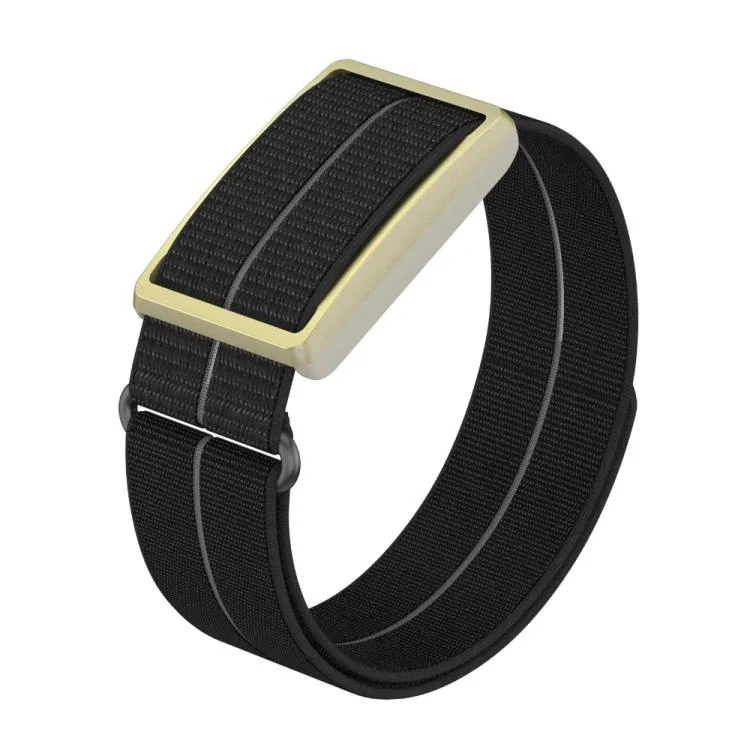 For Polar Loop xDfind Metal Round Buckle Feather Yarn Breathable Nylon Loop Watch Band, Size:S Wrist Circumference 135–170 mm(Black)
