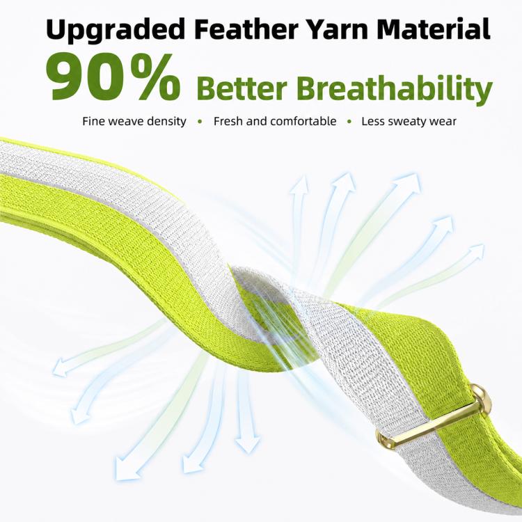 For Polar Loop xDfind Metal Round Buckle Feather Yarn Breathable Nylon Loop Watch Band, Size:S Wrist Circumference 135–170 mm(Pink) - Image 6