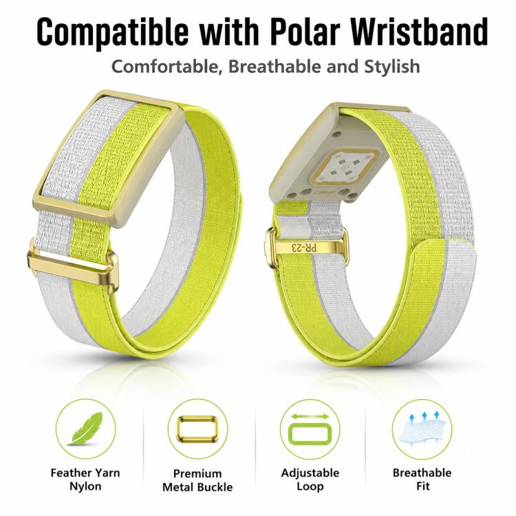 For Polar Loop xDfind Metal Square Buckle Feather Yarn Breathable Nylon Loop Watch Band, Size:L Wrist Circumference 170-235mm(Purple) - Image 4
