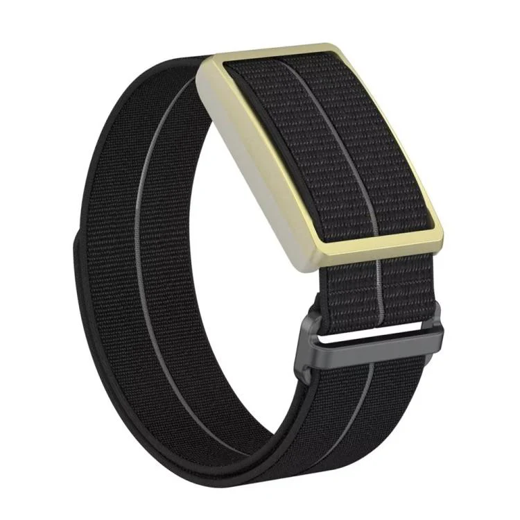For Polar Loop xDfind Metal Square Buckle Feather Yarn Breathable Nylon Loop Watch Band, Size:S Wrist Circumference 135–170 mm(Black)