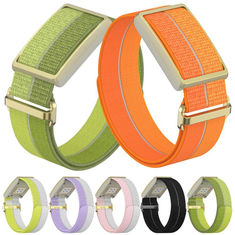 For Polar Loop xDfind Metal Square Buckle Feather Yarn Breathable Nylon Loop Watch Band, Size:S Wrist Circumference 135–170 mm(Black) - Image 2