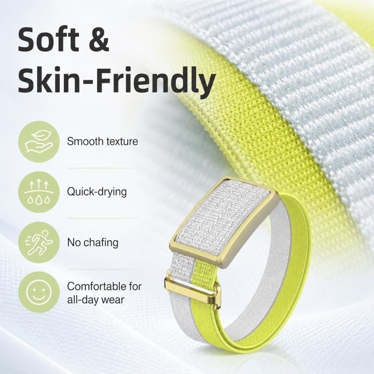 For Polar Loop xDfind Metal Square Buckle Feather Yarn Breathable Nylon Loop Watch Band, Size:S Wrist Circumference 135–170 mm(Pink) - Image 8