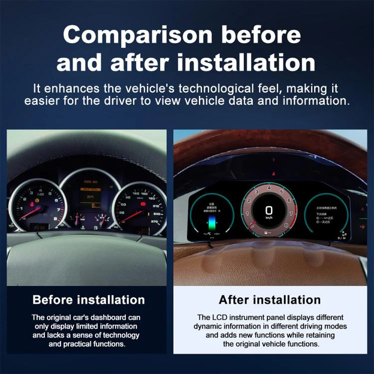 For Porsche Cayenne 2002–2010 Car HD LCD Multi-Mode Digital Odometer Speedometer with CarPlay - Image 8