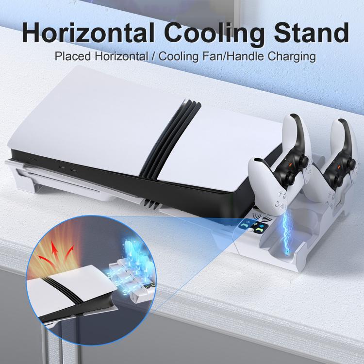 For PS5 Pro / Slim STARTRC GAMES Cooling Stand Multi-Functional Game Controller Charging Rack Horizontal Mounting Accessory - Image 3