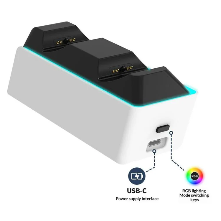 For PS5 / PS5 Slim / PS5 Pro / PS5 Edge 9-RGB Light Modes Fast Charge Station - Image 3