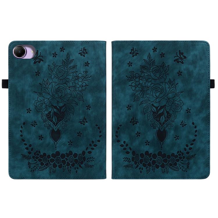 For Redmi K Pad 2 8.8 inch 2026 Butterfly Rose Embossed Leather Tablet Case(Dark Blue) - Image 2
