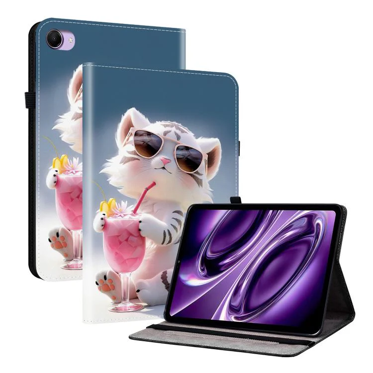 For Redmi K Pad 2 8.8 inch 2026 Crystal Texture Colored Drawing Leather Tablet Case(Cartoon Tiger Cub)