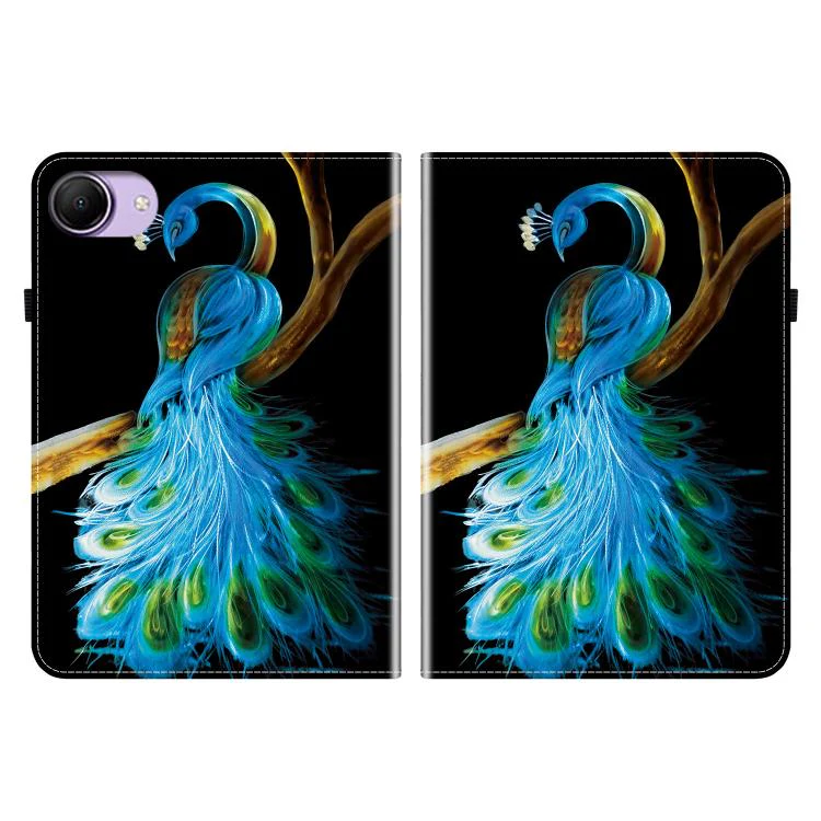 For Redmi K Pad 2 8.8 inch 2026 Crystal Texture Colored Drawing Leather Tablet Case(Peacock) - Image 2