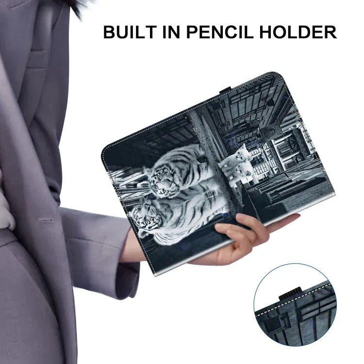 For Redmi K Pad 2 8.8 inch 2026 Crystal Texture Painted Leather Tablet Case(Cat Reflection Tiger) - Image 4