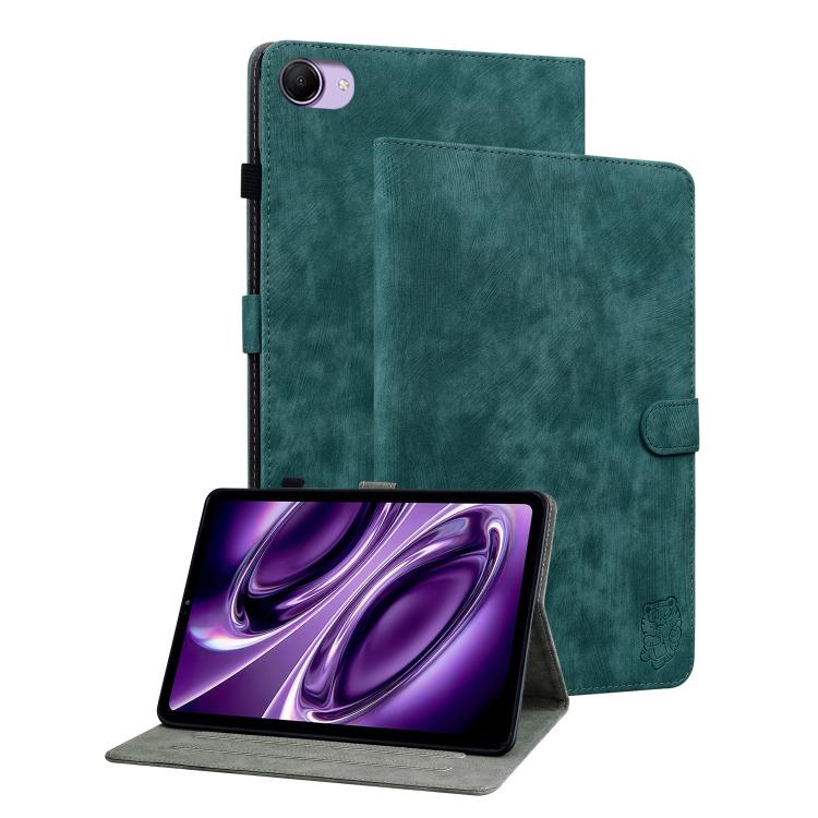 For Redmi K Pad 2 8.8 inch 2026 Embossed Tiger Pattern Leather Tablet Case(Dark Green)