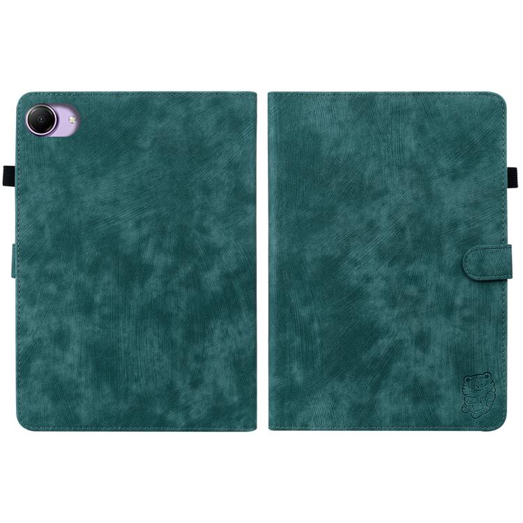 For Redmi K Pad 2 8.8 inch 2026 Embossed Tiger Pattern Leather Tablet Case(Dark Green) - Image 2