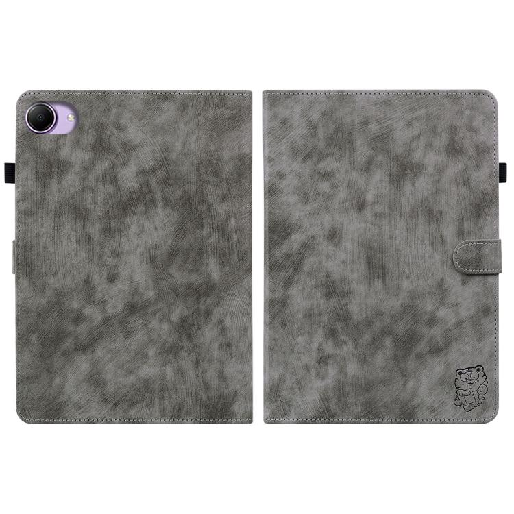 For Redmi K Pad 2 8.8 inch 2026 Embossed Tiger Pattern Leather Tablet Case(Grey) - Image 2