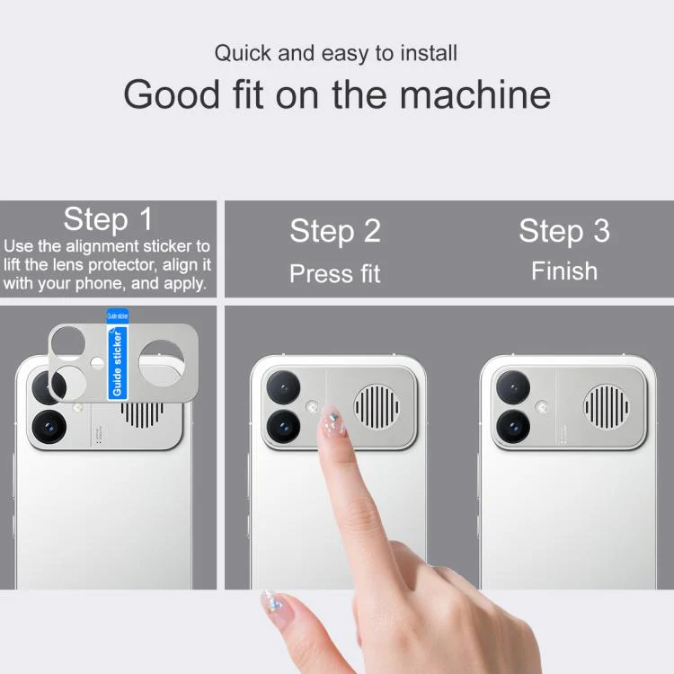 For Redmi K90 Max 5G IMAK Metal Camera Lens Protector Cover(Silver) - Image 7