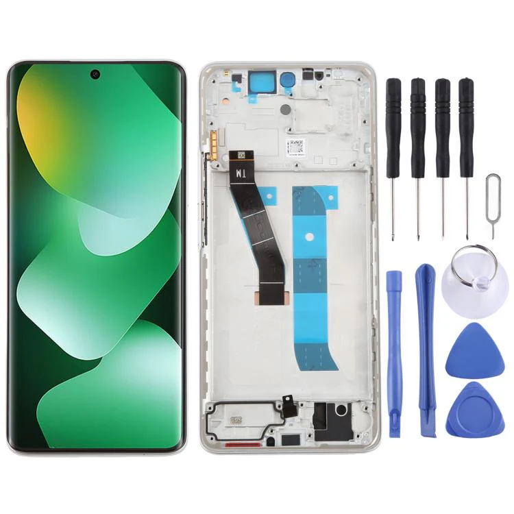 For Redmi Note 15 4G Original LCD Screen Digitizer Full Assembly with Frame (Silver)