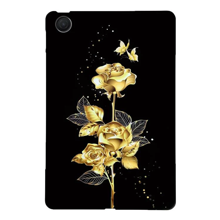 For Redmi Pad 2 9.7 inch Color Painting Pattern Smart Tablet TPU Case(Golden Rose)
