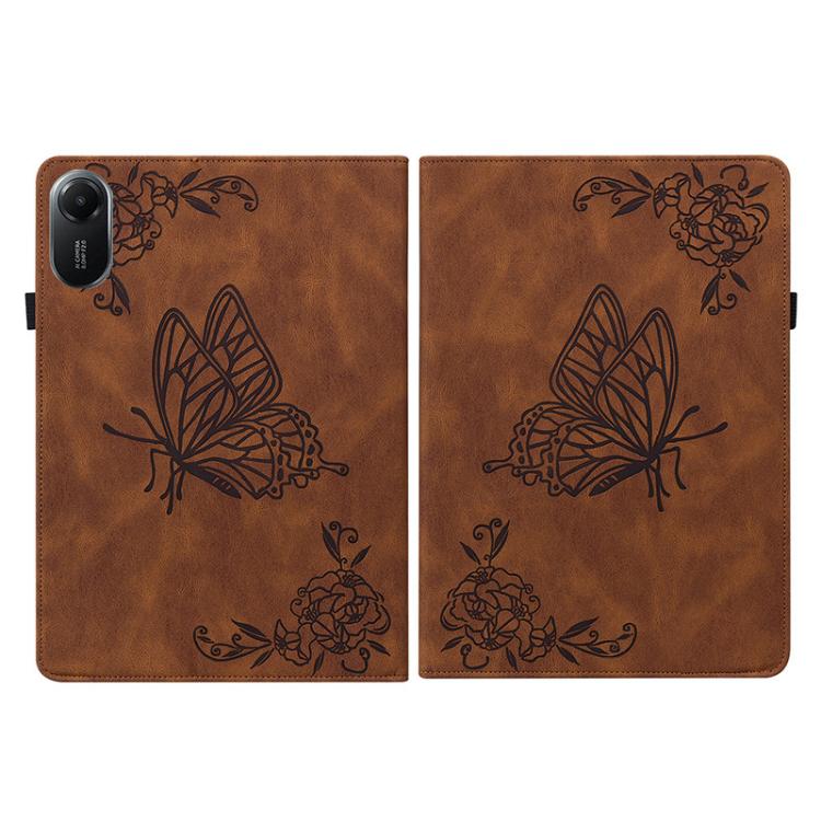 For Redmi Pad 2 / Redmi Pad SE 11 2025 Butterfly Flower Embossed Leather Tablet Case(Brown) - Image 3