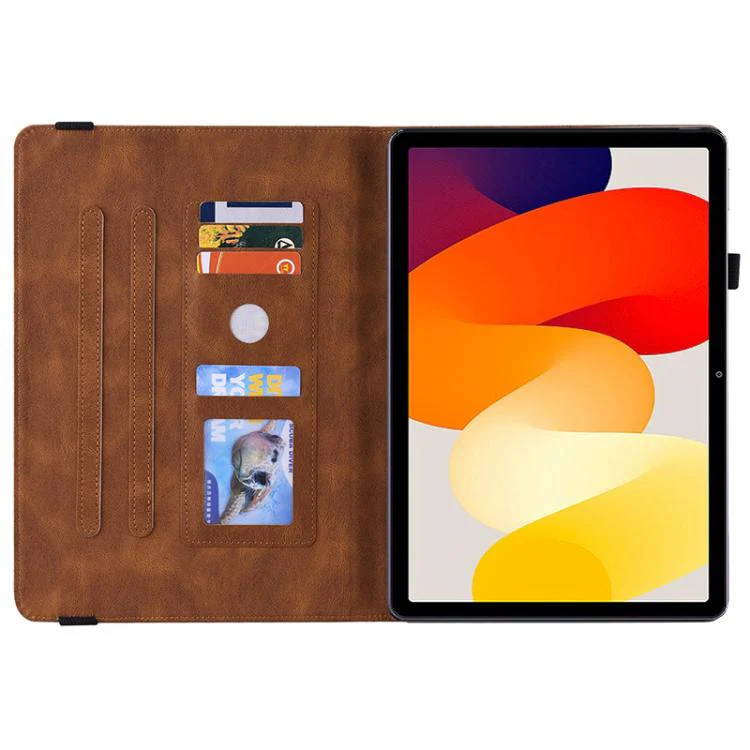 For Redmi Pad 2 / Redmi Pad SE 11 2025 Butterfly Flower Embossed Leather Tablet Case(Brown) - Image 4