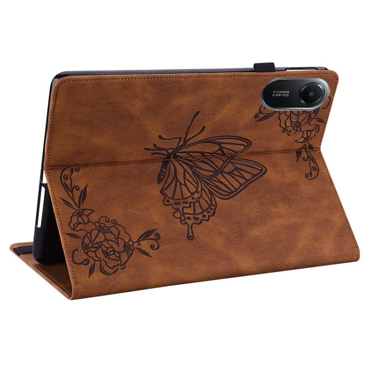 For Redmi Pad 2 / Redmi Pad SE 11 2025 Butterfly Flower Embossed Leather Tablet Case(Brown) - Image 6