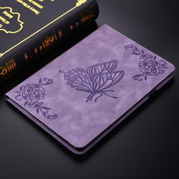 For Redmi Pad 2 / Redmi Pad SE 11 2025 Butterfly Flower Embossed Leather Tablet Case(Purple) - Image 2