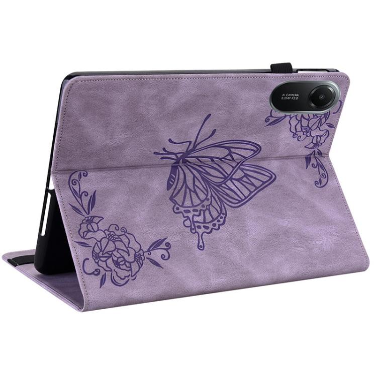 For Redmi Pad 2 / Redmi Pad SE 11 2025 Butterfly Flower Embossed Leather Tablet Case(Purple) - Image 6