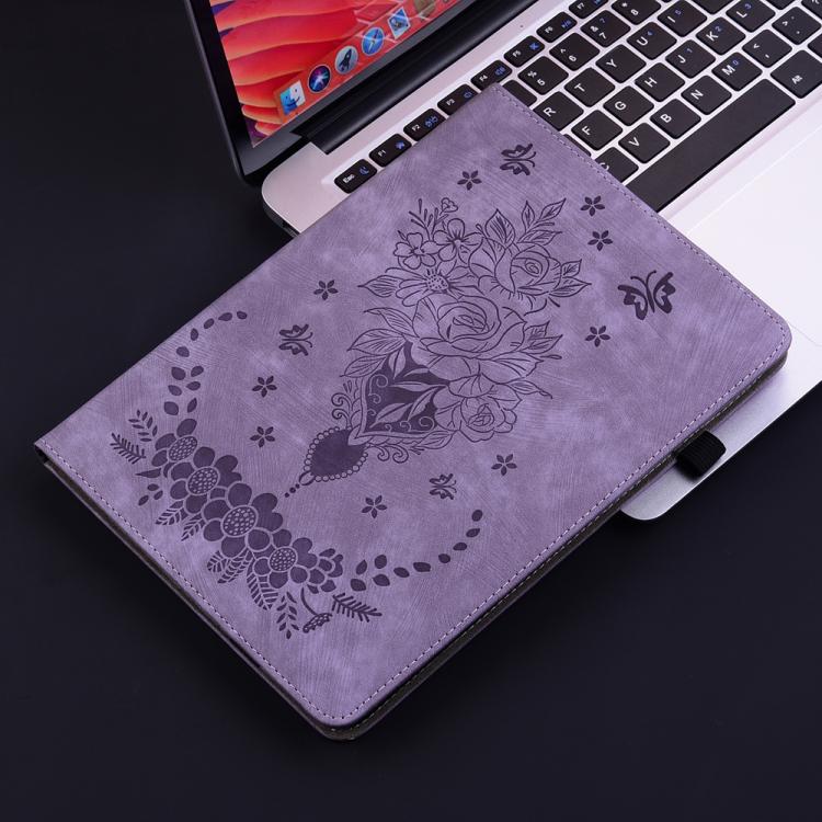 For Redmi Pad 2 / Redmi Pad SE 11 2025 Butterfly Rose Embossed Leather Tablet Case(Purple) - Image 2