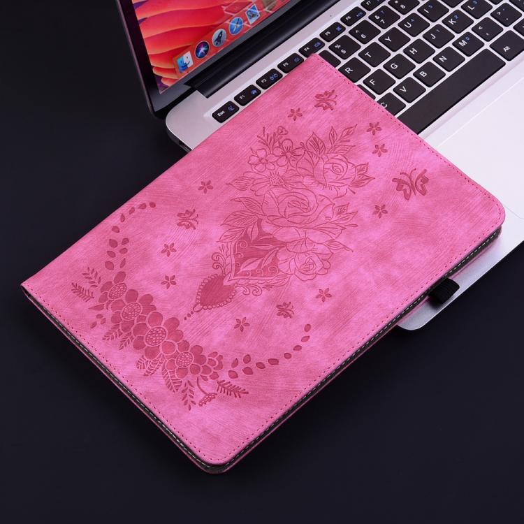 For Redmi Pad 2 / Redmi Pad SE 11 2025 Butterfly Rose Embossed Leather Tablet Case(Rose Red) - Image 2