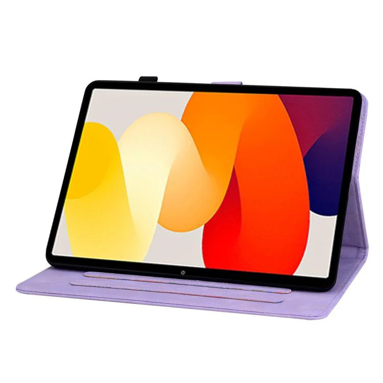 For Redmi Pad 2 / Redmi Pad SE 11 2025 Lily Embossed Leather Tablet Case(Purple) - Image 5