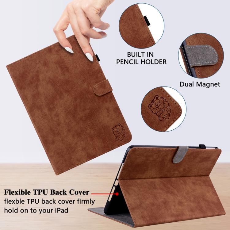 For Redmi Pad 2 / Redmi Pad SE 11 2025 Tiger Pattern Flip Leather Tablet Case(Brown) - Image 6