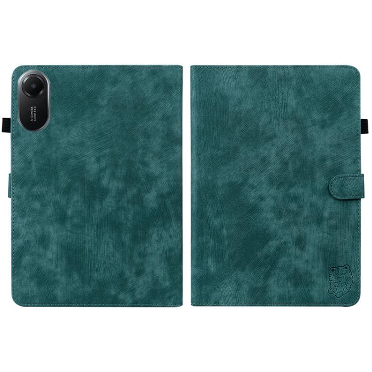 For Redmi Pad 2 / Redmi Pad SE 11 2025 Tiger Pattern Flip Leather Tablet Case(Dark Green) - Image 3